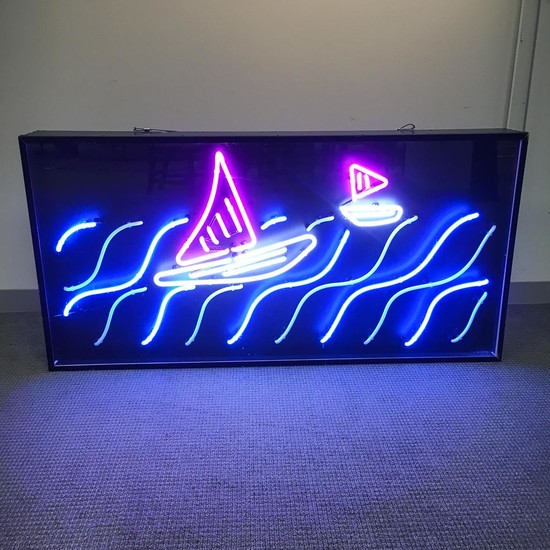 Ann Deluty Neon Sculpture Sails, ht. 30 1/2, wd. 60 in.