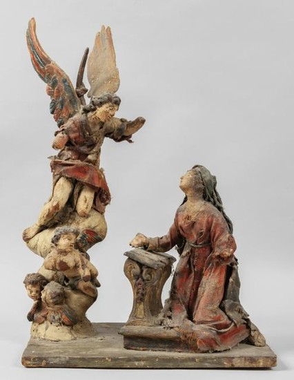 Annunciazione della Vergine, gruppo in terracotta