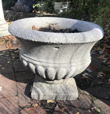 Antique Cast Stone Neo Classical Garden Urn