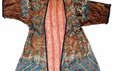 Antique Chinese Imperial style silk robe