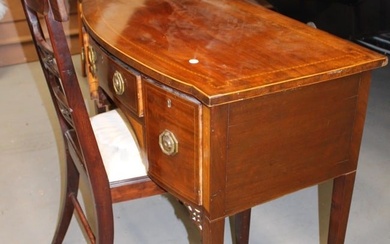 Antique Mahogany Dressing Desk Set with Chair