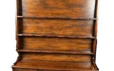 Antique Oak Welsh Cupboard C 1800 H 83” W 55” D 15.25”
