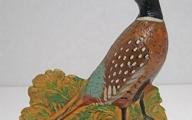 Antique Pheasant Bird Cast Iron Hubley Doorstop