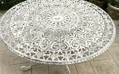 Antique Victorian Cast Iron Outdoor Dining Table