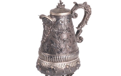Antique silver water jug on legs. Silver, 800 proof. Germany. Height: 31.5 cm. Weight: 1435...