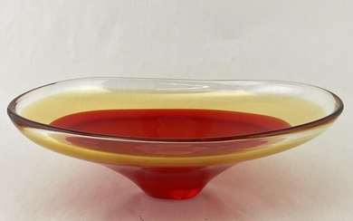 Art Glass Bowl / Style of Flygsfors Paul Kedelv