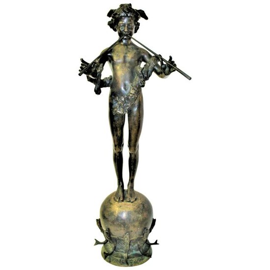 Art Nouveau Bronze 'Pan of Rohallion' by Fredrick