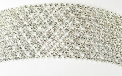 Articulated Prong Set Crystal Costume Bracelet