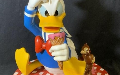 Artist Signed Disney Donald Duck Sculpture 17 in H