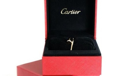 Attr. Cartier 18K YG Diamond Nail Bracelet