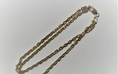 BRACELET in gold (750) with double chain and...