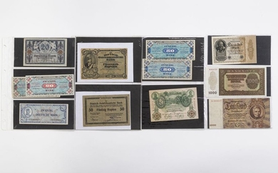 Banknote collection. Album with approx. 183 pieces. Among...