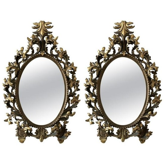 Baroque Style Carved Mirrors 20th Century