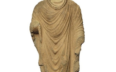 Beautifully draped Buddha's torso