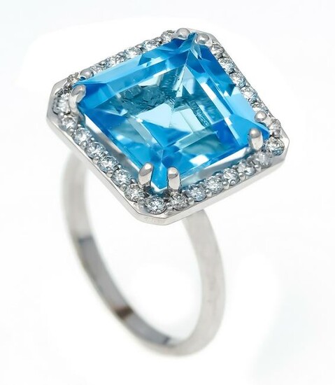 Blue Topaz Brilliant Ring