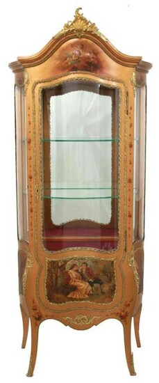 Brass Mounted French Vitrine Curio Cabinet