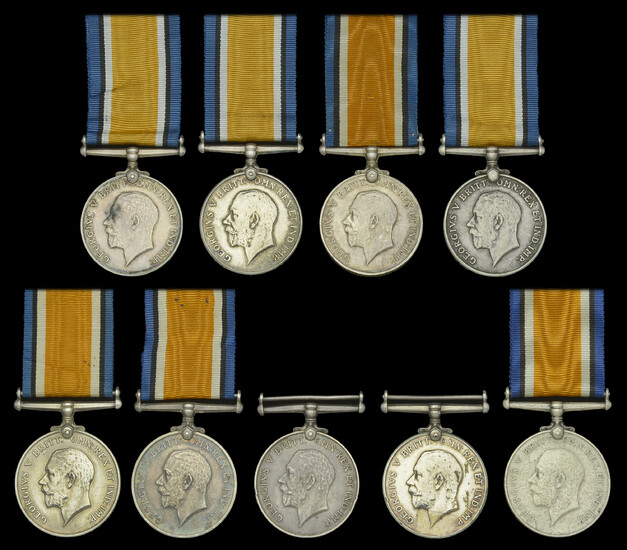 British War Medal 1914-20 (9) (M. Jacobs. 1st. C.C.; Pte. A. D....