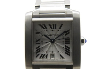 CARTIER Tank Francaise Automatic Watch 2302 Stainless Steel White