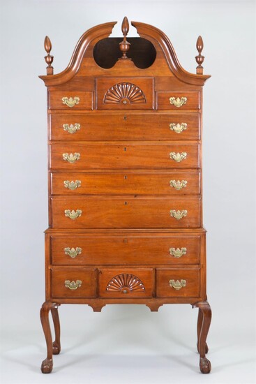 CHIPPENDALE STYLE CENTENNIAL MAHOGANY HIGHBOY, POSSIBLY CONNECTICUT