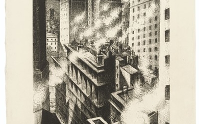 CHRISTOPHER RICHARD WYNNE NEVINSON (1889-1946), Looking Down into Wall Street