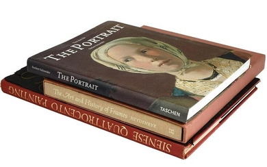 COLLECTION OF PORTRAIT PAINTINGS FRAMES ART BOOKS