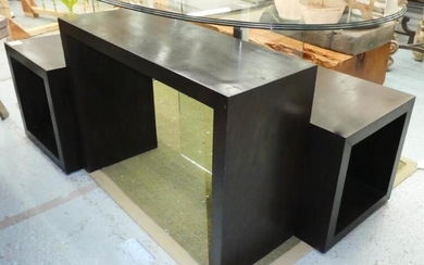 CONSOLE TABLE, together with two side tables, 88.5cm x...