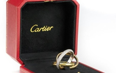 Cartier 18k Gold & Diamond Trinity De Cartier Ring