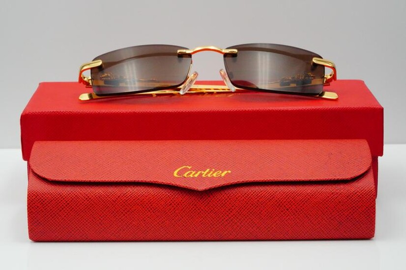 Cartier Panthere Vintage Gold Frame Sunglasses