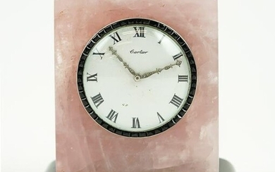 Cartier Rose Quartz Desk Clock
