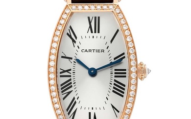 Cartier Tonneau Rose Gold Diamond