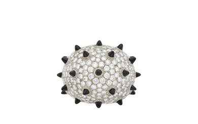 Cartier White Gold, Diamond and Black Onyx 'Clash [Un]limited' Dome Ring, France