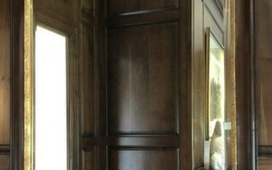 Carved Louis XVI Style Mahogany & Gilt Wall Mirror