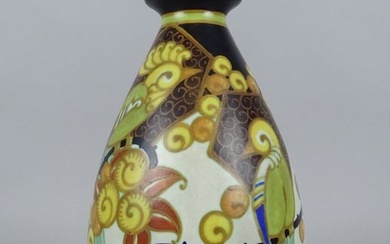 Céramique: Vase Boch Kéramis D.1130 WD pour Jan WIND circa 1925 forme 960 H:32cm décor...