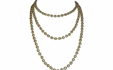Chanel Baroque Pearl Flapper Necklace