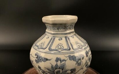 Chinese Blue and White Lotus Jar