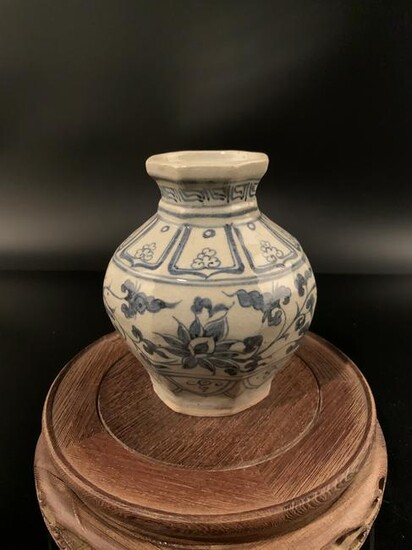 Chinese Blue and White Lotus Jar