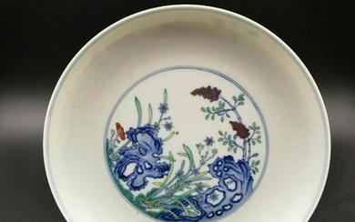 Chinese Doucai Porcelain Plate