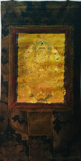 Chinese Hanging Scroll of Thangka Painting