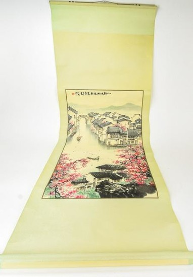 Chinese Suzhou Canal Scroll Painting