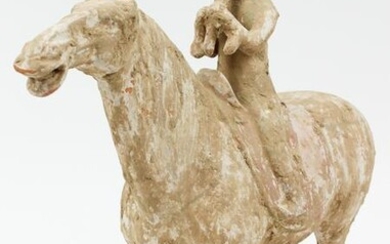 Chinese Tang Dynasty Terracotta Horse & Rider