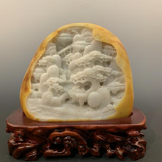 Chinese White Jade of Landscape