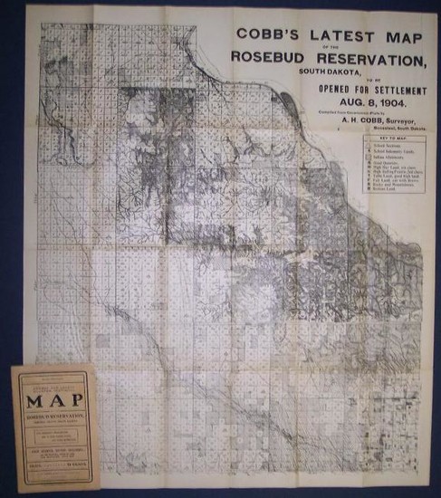 Cobb's Latest Map of the Rosebud Reservation, South