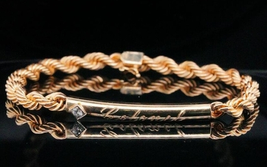 Col. Parker's 14K & Diamond "Genius?" Bracelet From Elvis