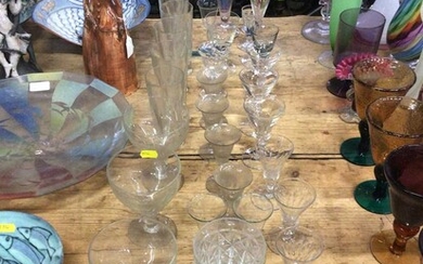Collection of 19th century and later drinking glasses