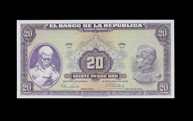 Colombia 20 Pesos Oro banknote