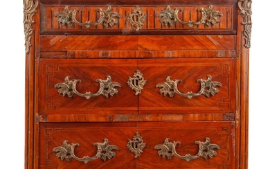 DUTCH ORMOLU MOUNTED COMMODE with MARQUETRY INLAY