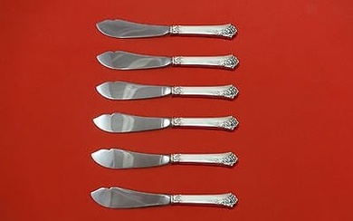 Damask Rose by Oneida Sterling Silver Trout Knife Set 6pc HHWS Custom Made