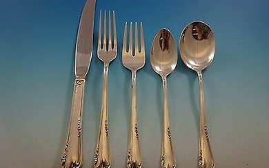 Dancing Flowers by Reed & Barton Sterling Silver Flatware Set 12 Service 63 Pcs