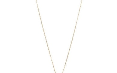 David Yurman 18K Yellow Gold Diamond Cable Collectibles Pave Charm Pendant Necklace