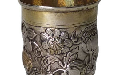 Decorative Silver Goblet. France, 18th-19th Century
